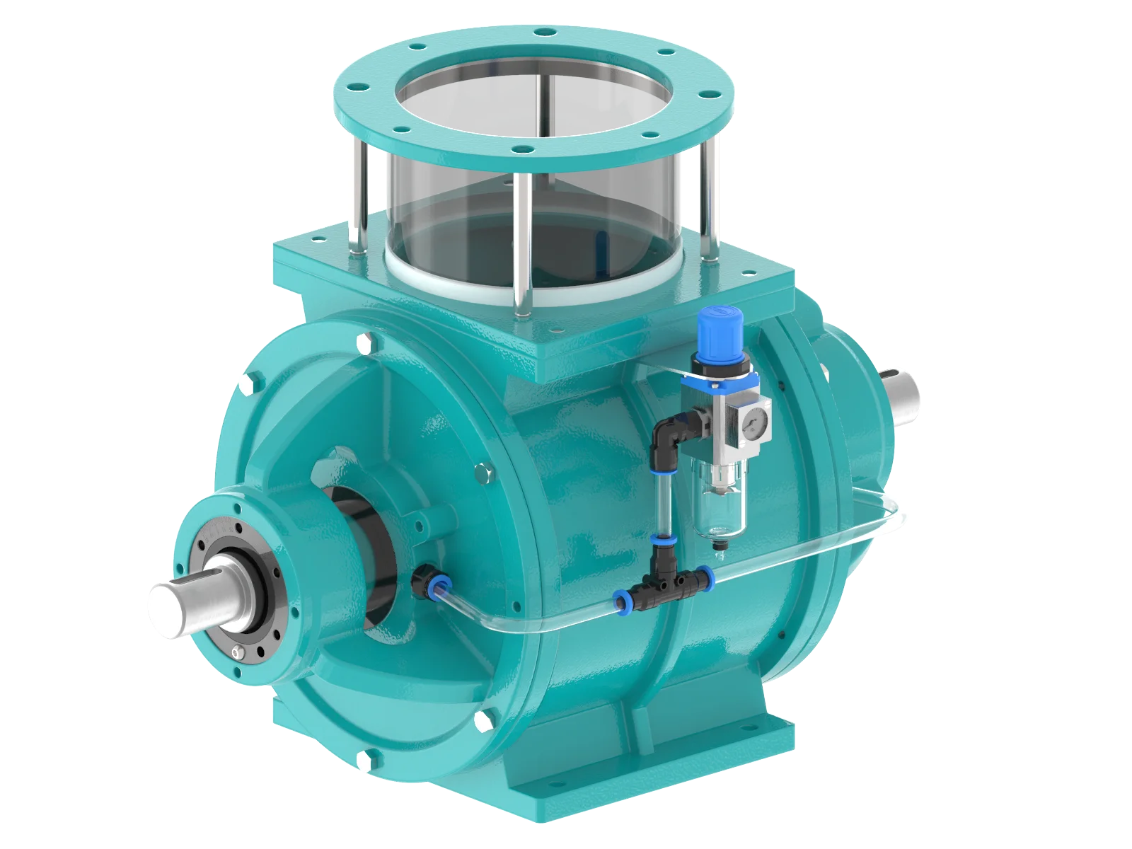 Delivery rotary airlock valve for dust collector pneumatic conveying