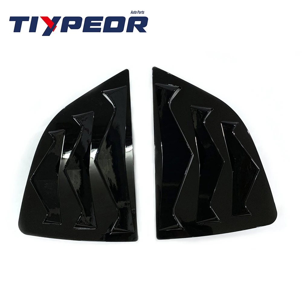 product rear side vent window scoop louver trim for 2014   2020 honda fit jazz 2015 2016 2017 2018 sport style car exterior decoration-4