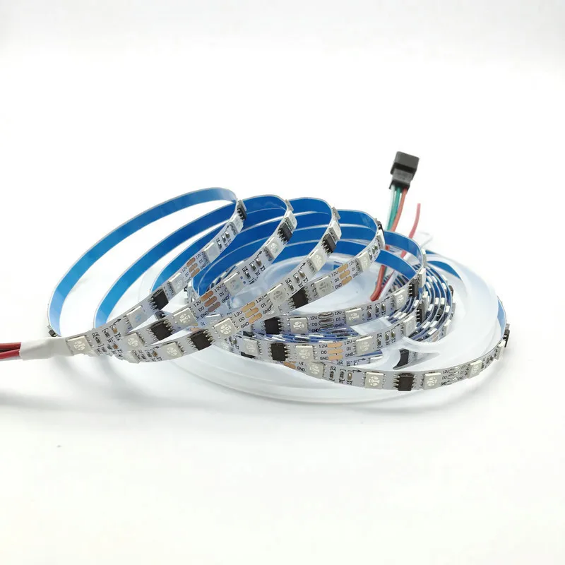 GS1903 Ws2812B Ws2811 5050 RGB 60leds 5mm 6mm Led Strip Light Pixel Flex Light Strip Addressable Ledstrip 12V 5V 5m Strip Light