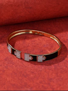 S925 Sterling Silver Gold Plated Zircon Vintage Bracelet Set Ladies Classic Dainty Jewelry Gift for Women Wedding & Anniversary