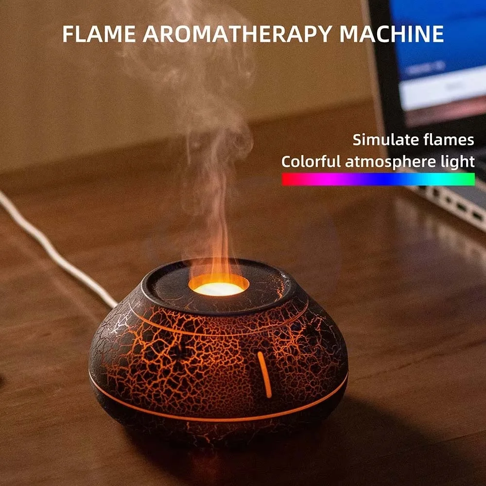 New Flame Aromatherapy Machine Simulation Fire Sprayer USB Home Bedroom Humidification Fragrance Ambient Light 4