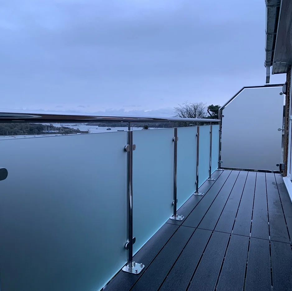 Exterior Glass Railing Systems Glass Deck Railing Cost With Glass