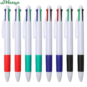 Customizable Logo Four-Color 1.0mm Multi-Colored Plastic Ballpoint Pen Practical Business Office Stationery