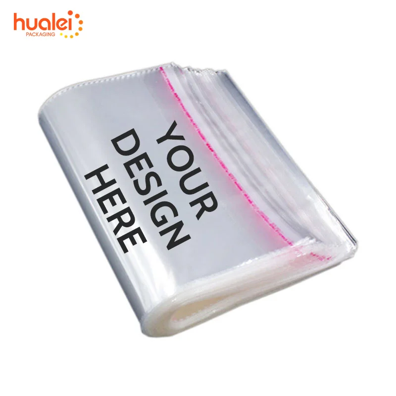 Wholesale Thick Transparent Self-adhesive Cello Poly Bags Clear Plastic Cellophane Packing Bakery Cookie Cards Gift OPP Bag
