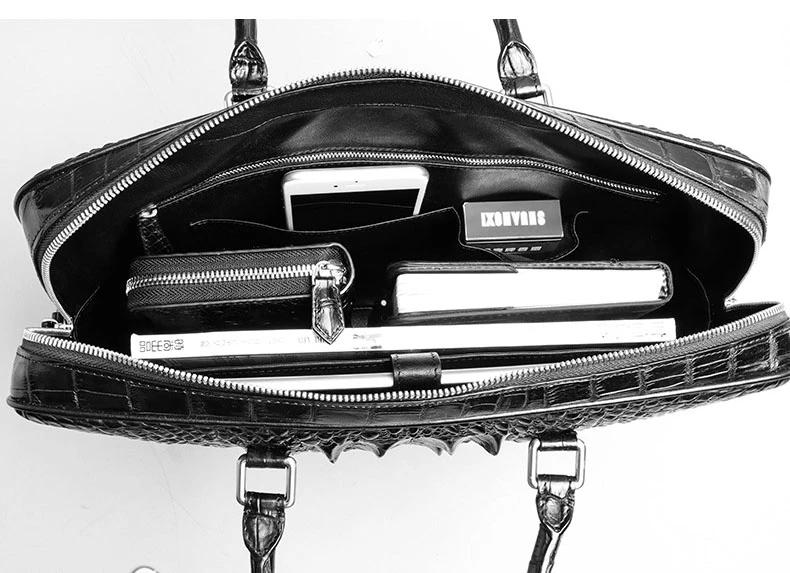 Sacoche Homme Real Alligator Skin Leather Classic Business Genuine Leather Briefcases Mens Side Messenger Handbag Shoulder Bags