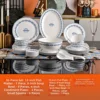 Catena blu - Set di posate da 36 pezzi - Confezione regalo