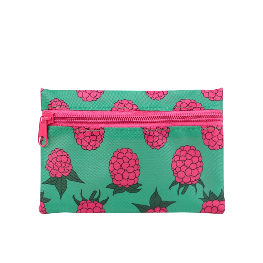 Wholesale Custom Strawberry Printed Mini Coin Purse for Women Luxury Classic Lady Style With  Long  Zipper Wallet