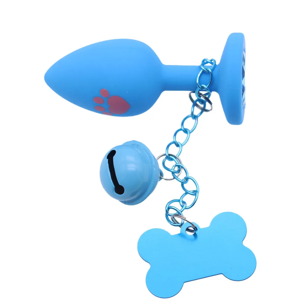 anal bead tail plug Huge 9 Ball Anal Beads Tail Butt Plug Silicone Anal Balls Anus Cute Tail  Sex Toy main image 1