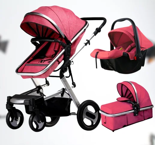 red stroller set