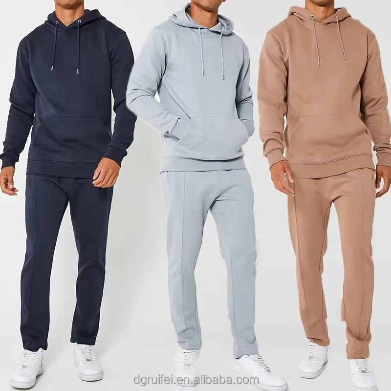 Hoodie Set Custom French Terry Heavy Cotton Sweatsuit Sweatpants