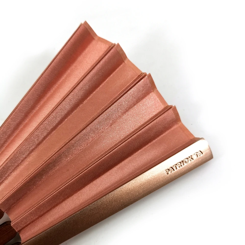 Full Customized Al Metal Hand Fan With Gift Box Abanicos De Mano Custom