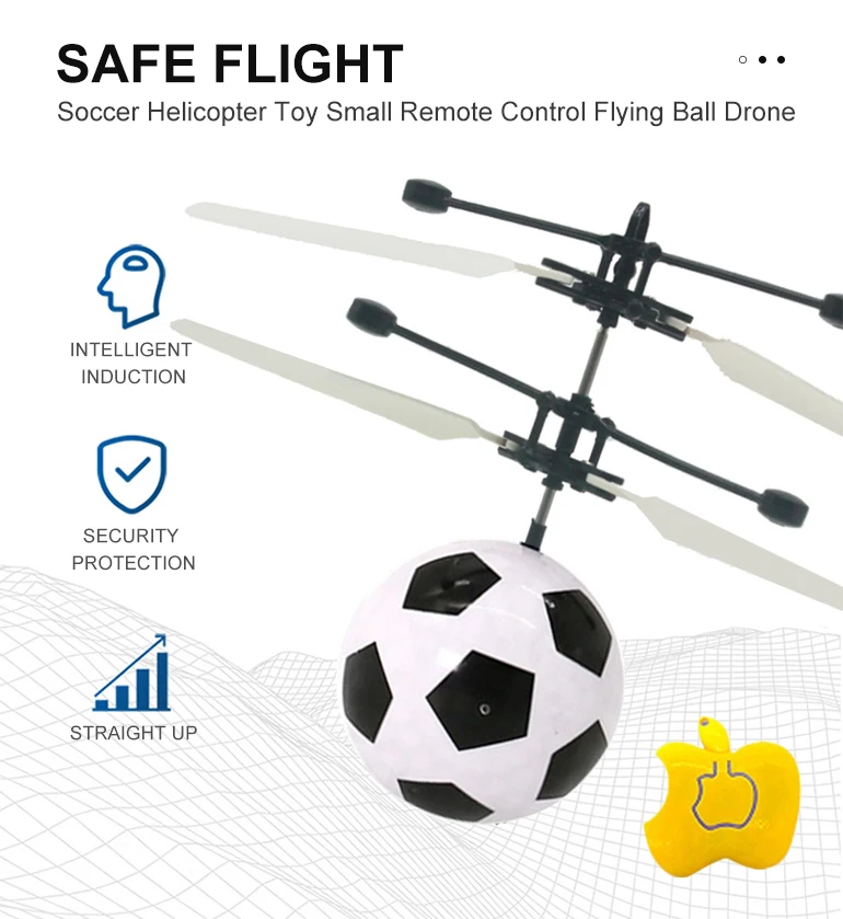 Drone Helicoptere ballon de foot controlable a la main induction