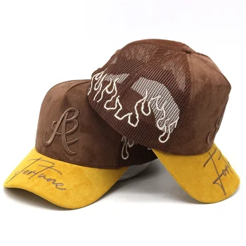 ThatsRad Scumbag Cork Snapback Mesh Trucker Hat - Flat Brim, Black With Cork Design, Adjustable Snap Closure