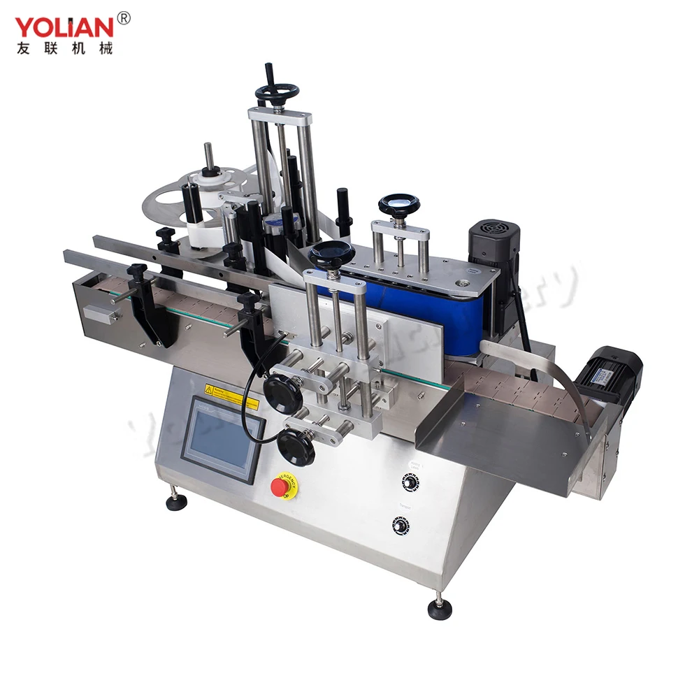 MT-130 настольная автоматическая машина для маркировки стикеров круглых бутылок и банок баночки