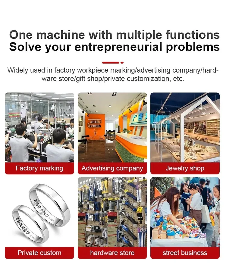 Table 20W 30W 50W Raycus Fiber Laser Marking Machine for Metal Plastic Pvc