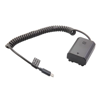 TYPE C  NP-FZ100 Dummy Battery Adapter USB Type-C Spring Power Cable for Camera A6600 A7C A7III A7SIII A7R detail image