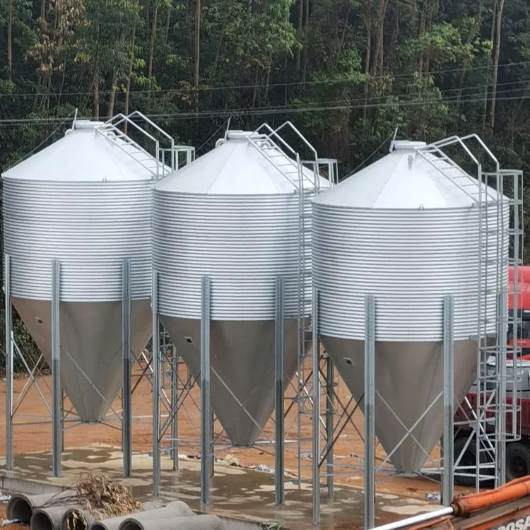Low Price Hot Galvanized Steel Poultry Farm Grain Chicken Feed Silo Storage Bins For Sale Buy