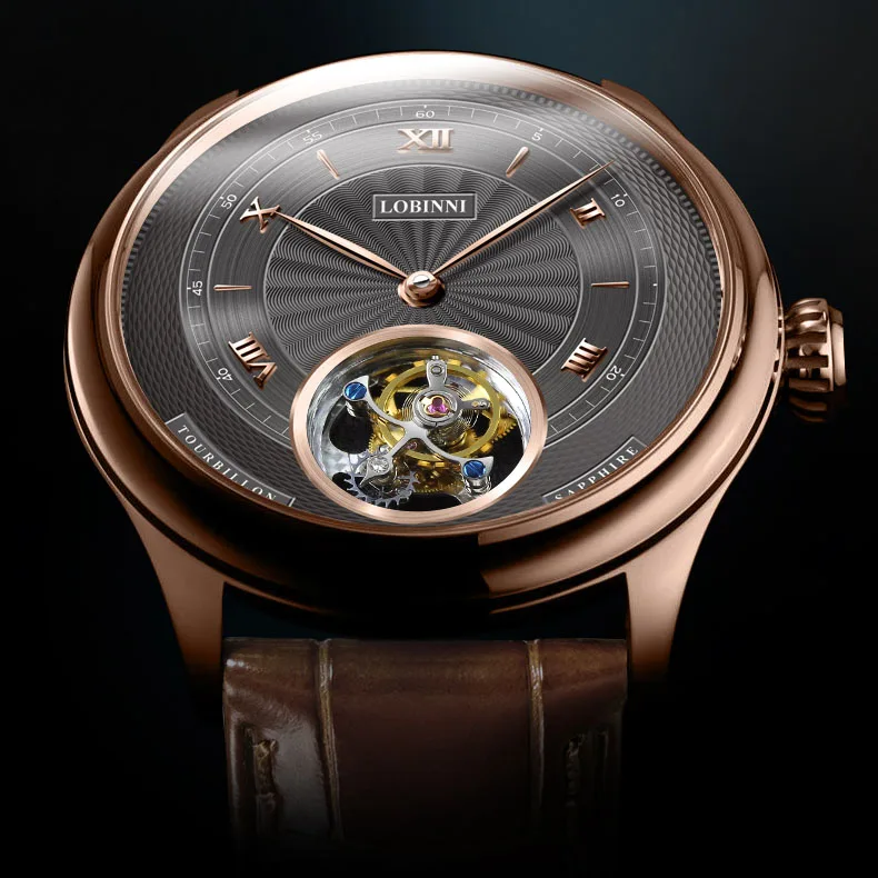 Custom Brand Montre Luxe good quality tourbillon movement skeleton watch for men 222010