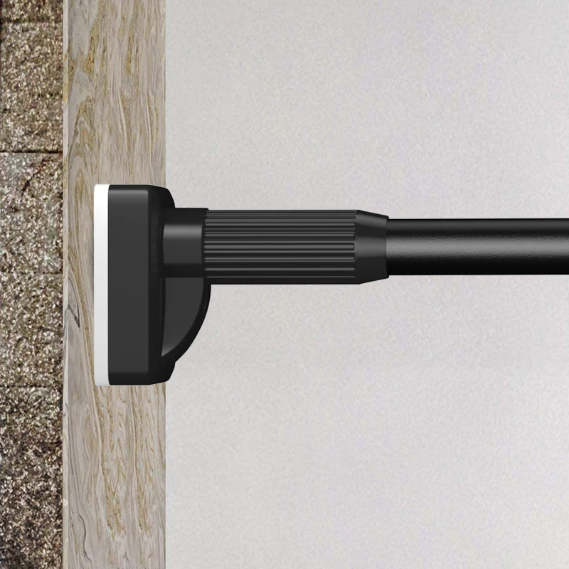 Heavy Duty Corner Window Curtain Pole Wholesale Strong Bearing Adjustable retractable Telescopic Curtain Rod for Bedroom