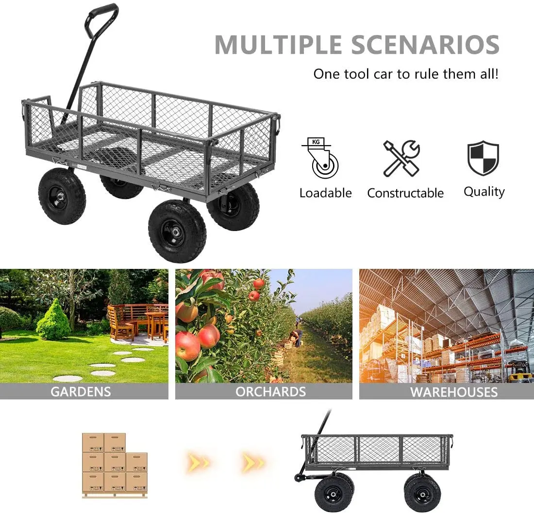 Wagon Garden Cart Extendable Firewood Rack Garden Trolley - Buy Garden ...