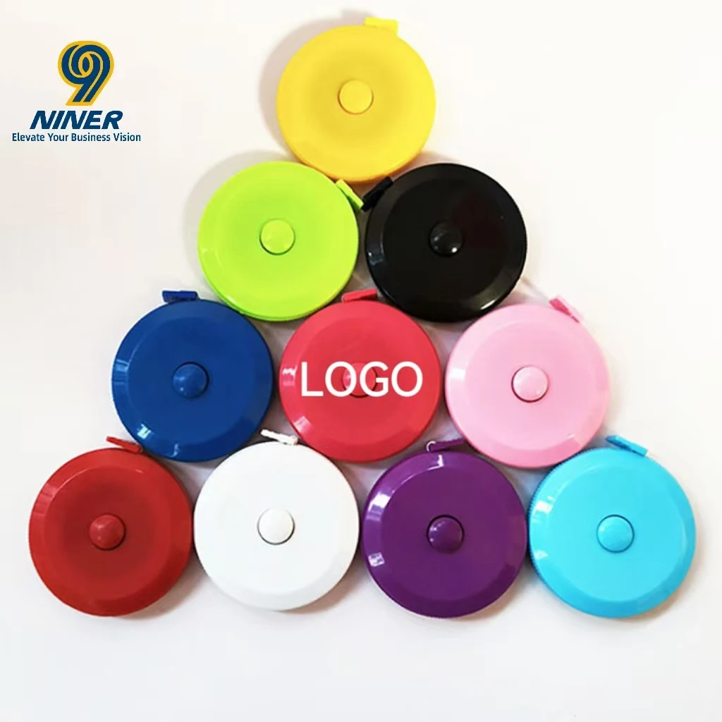 Colored Mini Round Telescopic Leather Tape Measure 1.5m Soft Ruler with Advertising Logo Gift in Stock