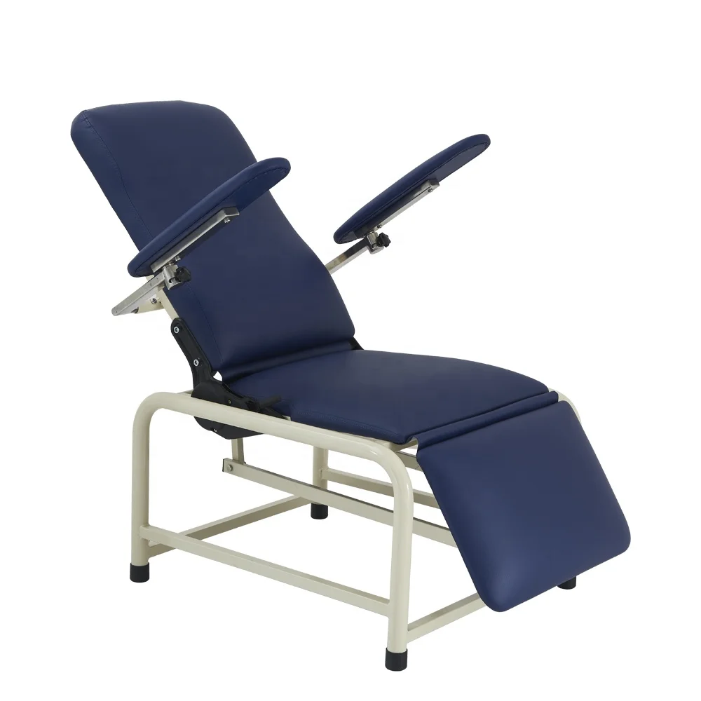 Manual  Blood Collecting Chair Medical Detachable Manual Phlebotomy Blood Donor Couch With Adjustable Armrest for