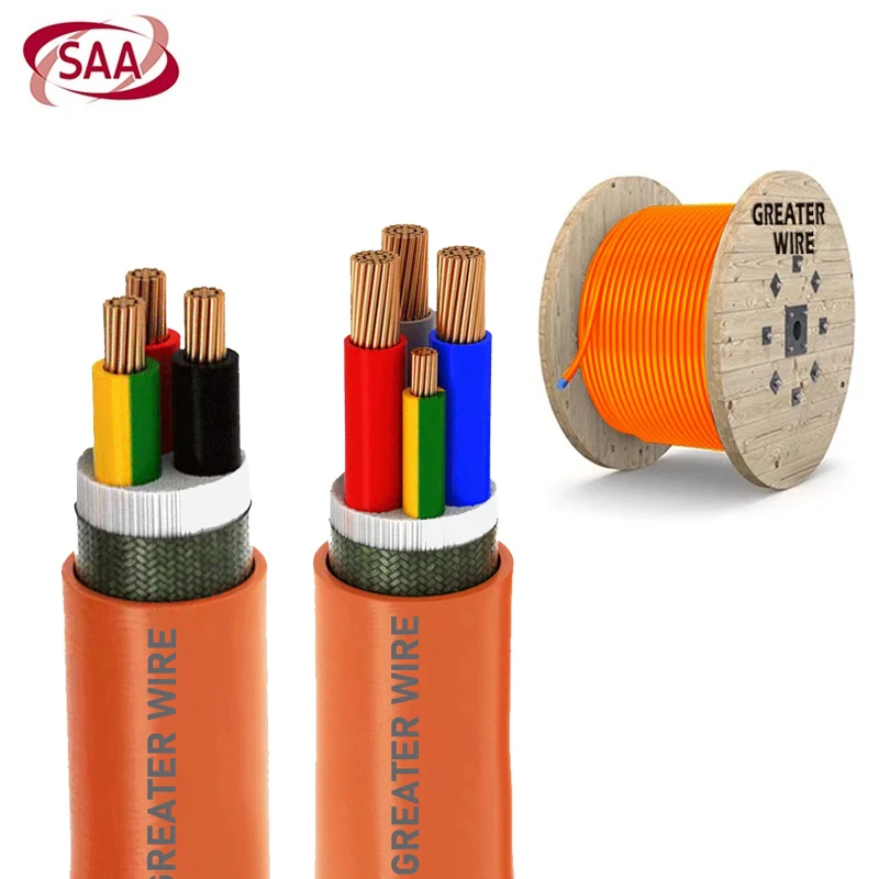 Australian Standards 4mm2 6mm2 10mm2 16mm2 25mm2 35mm2 50mm2 Copper 630mm 2/3/4 Core and Earth Orange Circular Cable