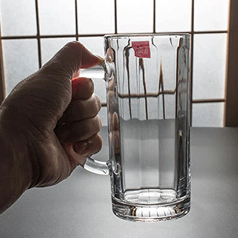Blinkmax 350ML 400ML Beer Mug Wine Glass Free Old Fashion Beer Glass with Handle 14 Oz Glass Cup Giveaway Gifts