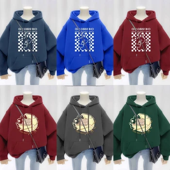 Custom Print Round Neck Lightweight Cotton Pullover Outdoors Loose Casual Sweat Suit Jogger Fitness Women Set Hoodie