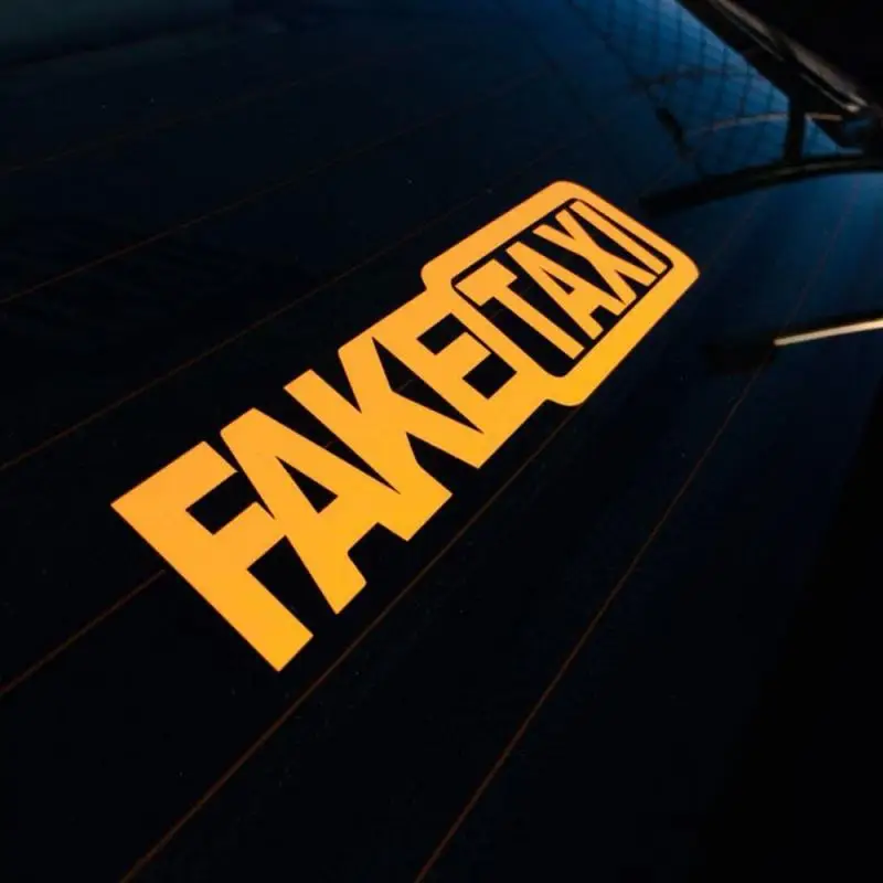 Fake Racing Sticker Alibaba.com: FAKE TAXI Car Sticker, Yellow Drift Sign Decal, Funny ...