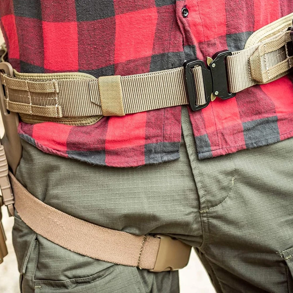 Adjustable Training Quick Release Belts with Inner Belt and Anti-Slip Pad Heavy Duty Sports Tactical Belt