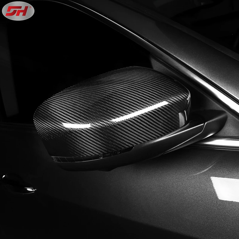 2pcs Car Carbon Fiber Rear View Mirror Cover side mirror cover For Maserati Levante 2016-UP
