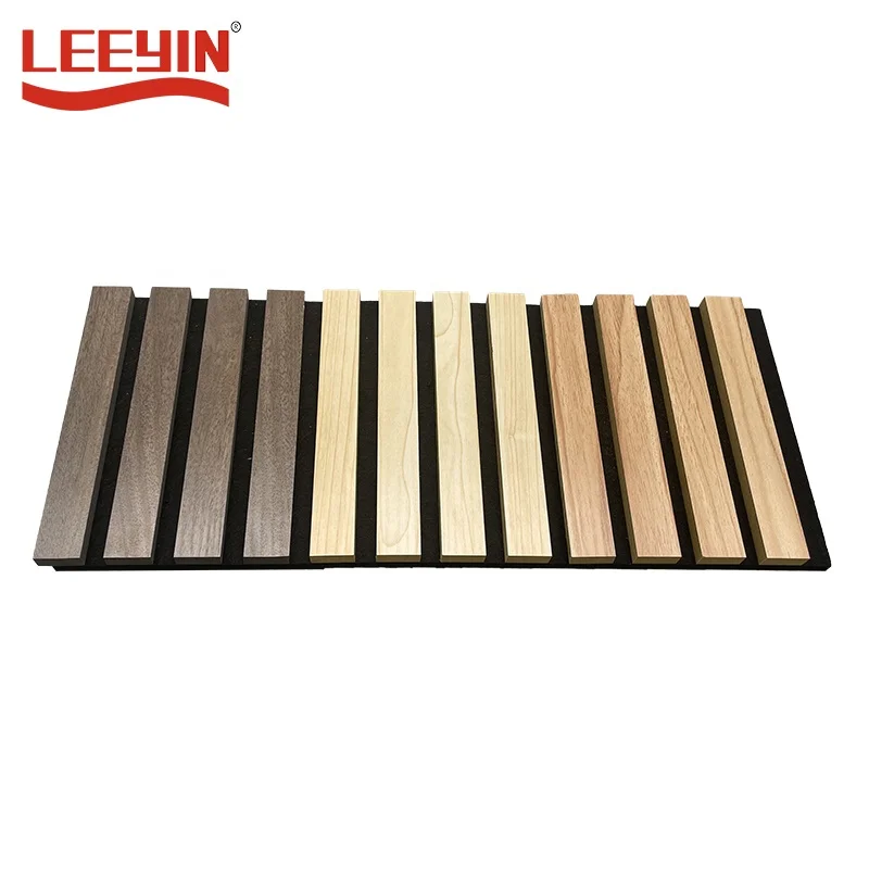 Free Sample Sound Absorbing Acoustic Panels Melamine Acoustic Wall Panels Acupanel Wood Slat Panel