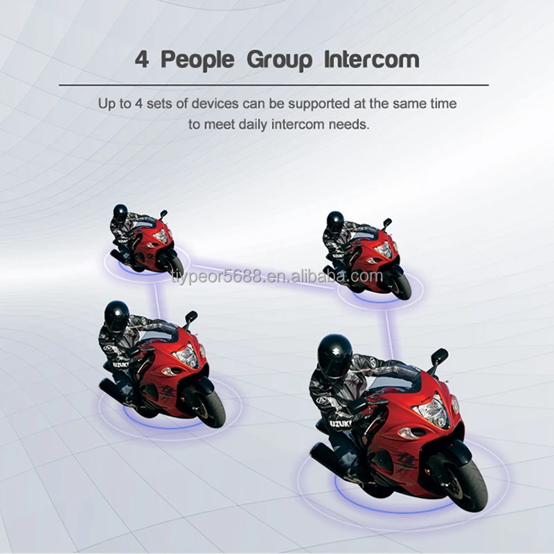 product tiypeor ejeas v4 plus 4 way 1500m wireless bluetooth bluetooth helmet intercom waterproof motorcycle intercom-4
