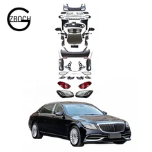In stock body kit For 07-12 Benz W221 S Class facelift W222 Maybach Headlight Taillight car bumper Fender Hood Grill rear mirror