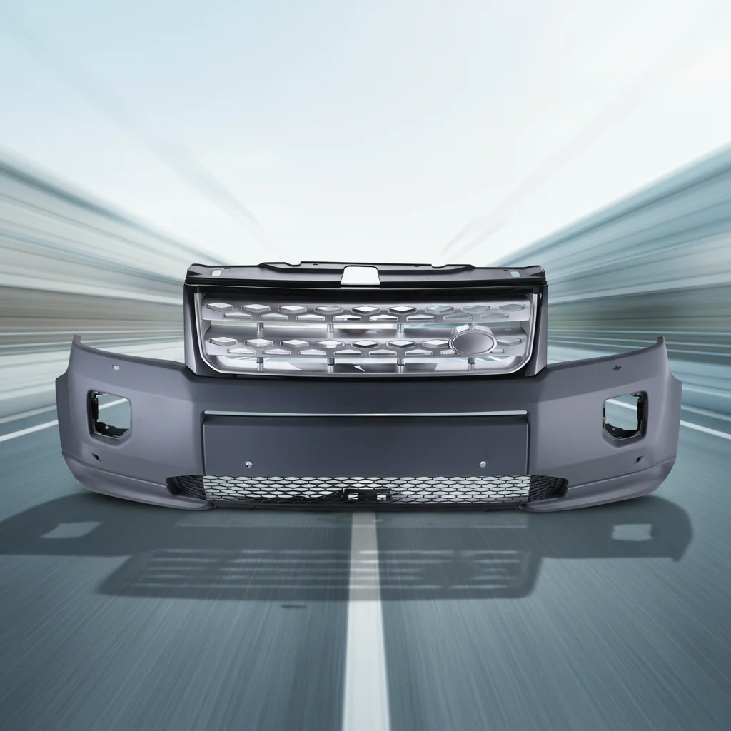New Rigenstar LR040832-B ABS/PP Front Bumper Radar Without Spray Holes (Black Grille) for Freelander 2 2013-2015
