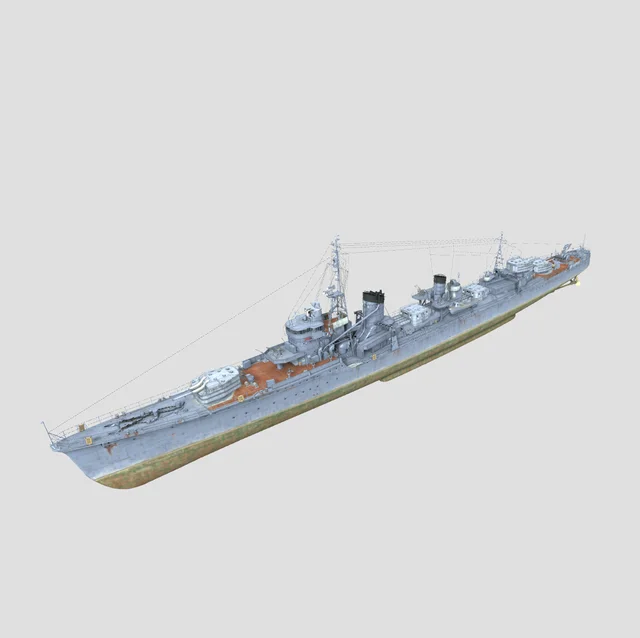 3D Printed Kit 1/72 IJN Japanese destroyer Yukikaze (full hull) RC kits