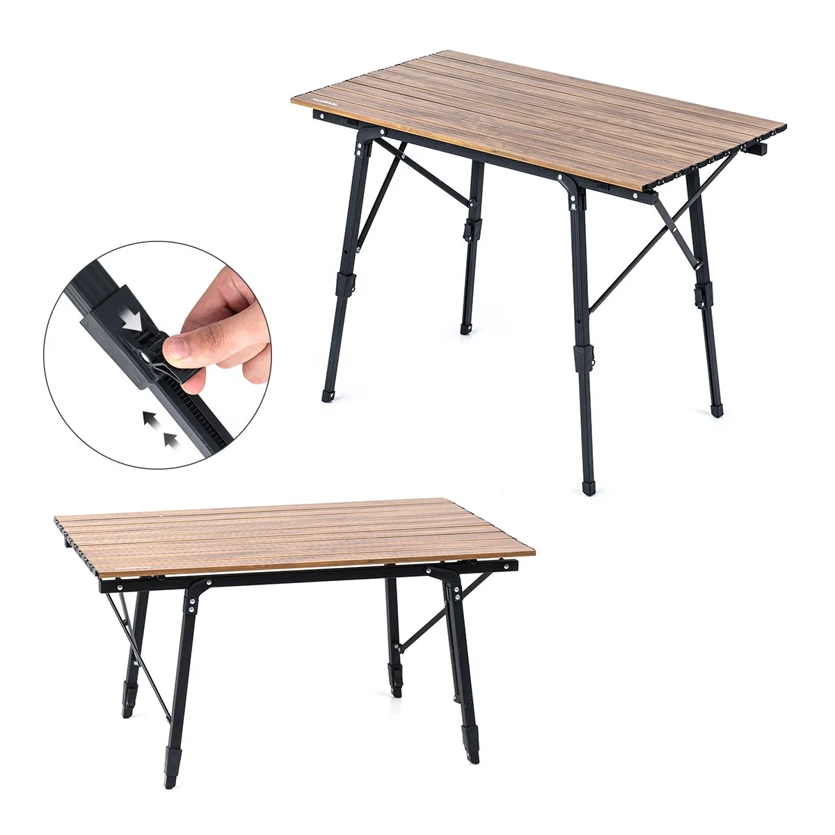 Naturehike MW03 outdoor camping picnic folding Telescopic wood grain table