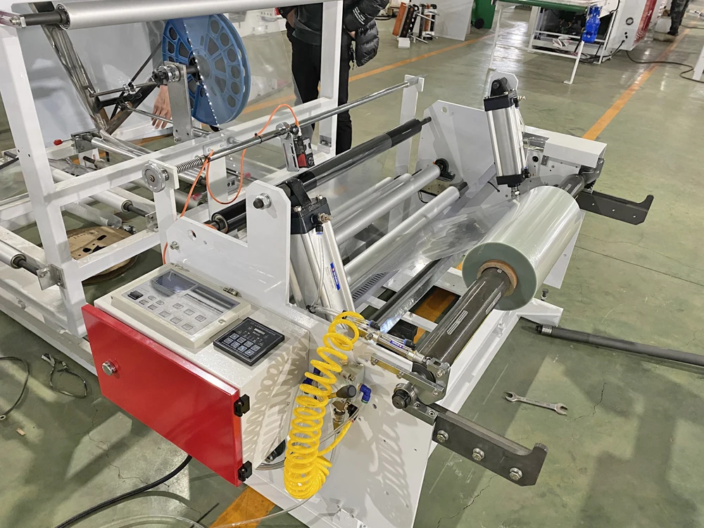 High Speed Poly Sheet Folding Melting Film Edge System Automatic Bag Making Machine Opp Bopp Bag Making Machine
