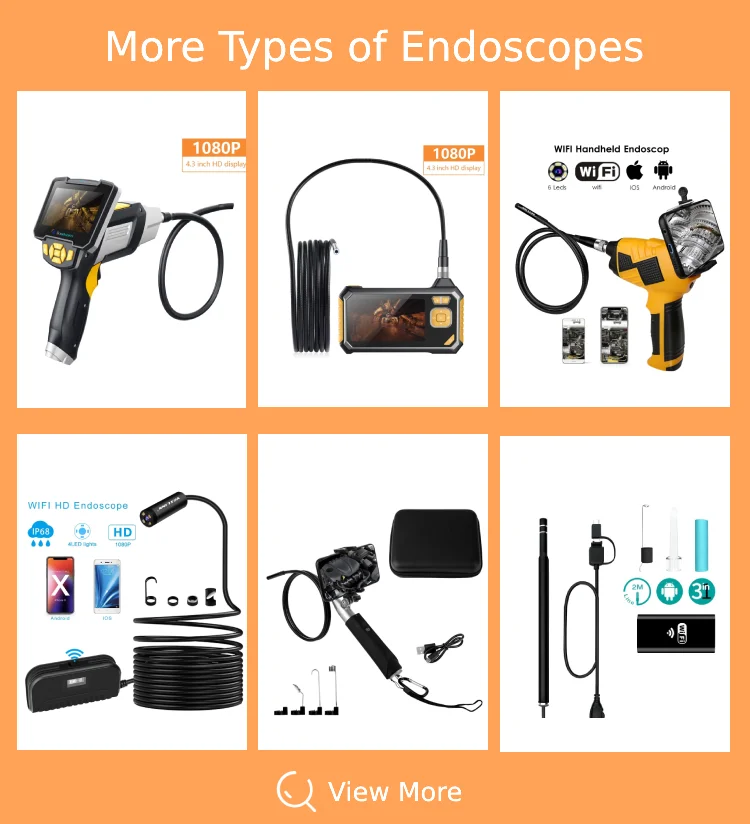 4.3 Inch Screen Industrial Endoscope 4cm To 5m Long Viewing Range,1080p Hd Professional Digital