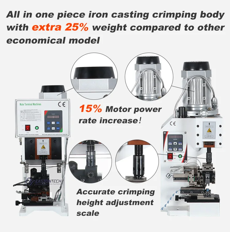 EW-5040 2T /4T High Precision Wire Molex/JST Terminal Crimping Machine Factory Cable Crimping Tools