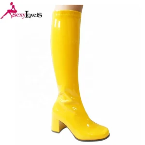 Popular Cheerleaders Dance Boots Large Size Women's GOGO 3" Heel Zipper Boots Multicolor Custom Women Boots