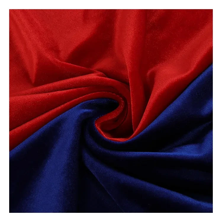 2025 Chinese Factory Polyester Silk Sense Velvet Fabric Spandex Stretch Korean Velvet for Garment Dress