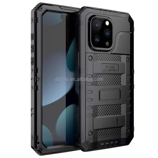 IP68 Waterproof and Shockproof Armor Phone Case for iPhone 15 Pro Max Full Protector Mobile Cover with Camera Protector Screws