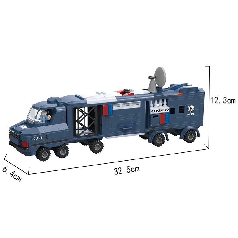 COGO Car Police DIY Build Block Construction Building Blocks Bricks Toys