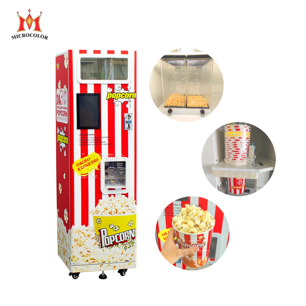Commercial Caramel Kettle Corn Automatic Popcorn Vending Machine Industrial Popcorn Machine a Pop Corn Automatique