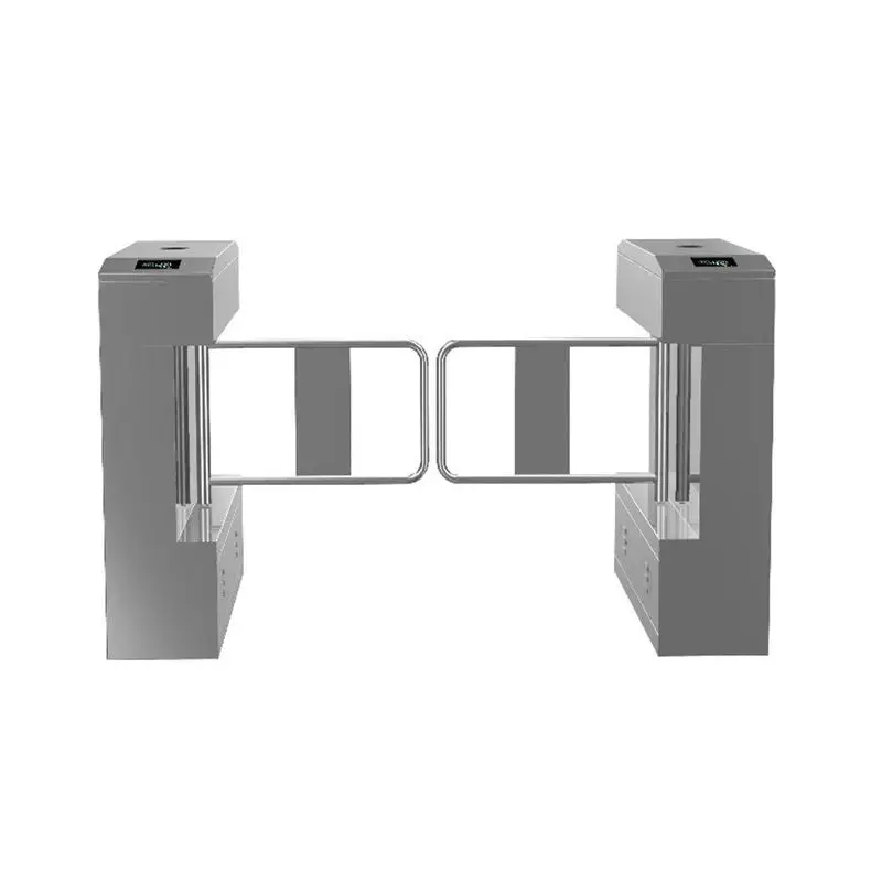 180 Degrees Flap Barrier Gate Stainless Steel Turnstile With Card Reader