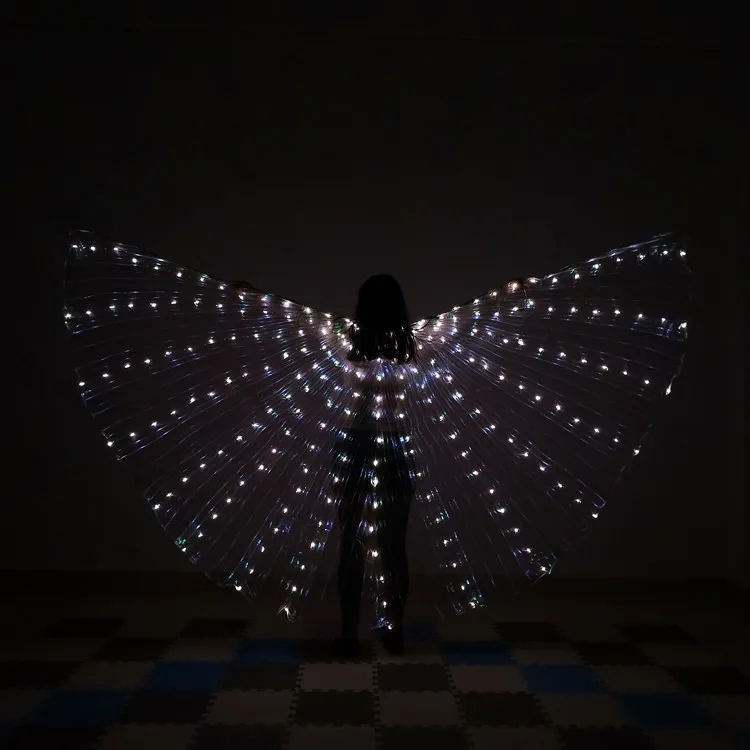 Led Dance Wings Butterfly Glow Dance Halloween Color Fluorescent Show Christmas Belly Dance Wings