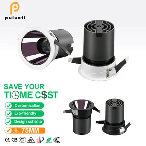 Modern 75mm Built-In Spotlights with Adjustable Angle High CRI Full-Spectrum Eye Protection Technology for Indoor Environments