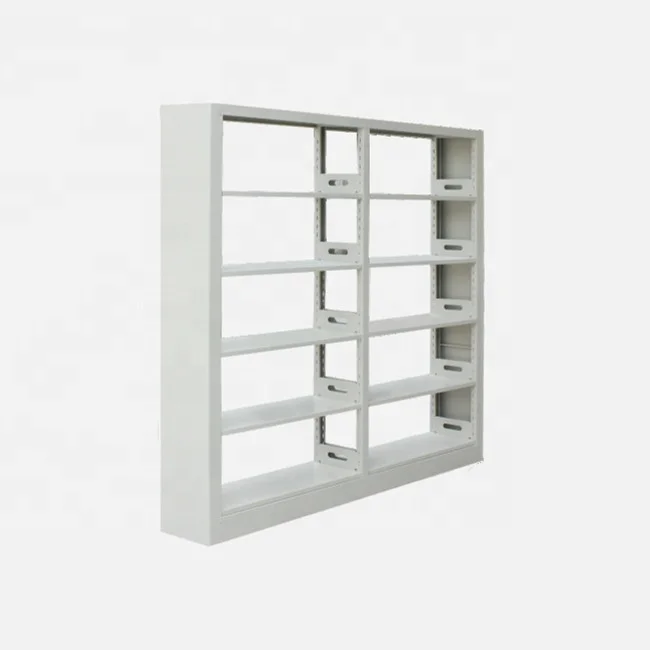 Modern Steel School Library Double Sided Storage Bookshelf Kd Structure